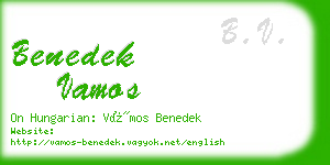 benedek vamos business card